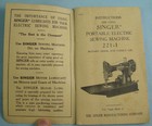 1951 Vintage Singer Featherweight 221-1 Centennial Edition Instruction Manual