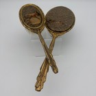 Vintage Vanity Mirror Brush Set Gold Tone Ornate Victorian Style Repair