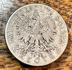 1932 Poland 2 Zlote Nice Original Choice Y-20 Three Year Type Chrc