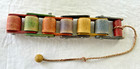 Vintage 14  Long Colored Wood Pull Toy   Unknown Maker