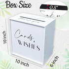 White Wedding Card Box With Slot  Elegant Wedding Card Boxes For Reception Money