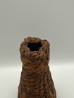Vintage Wicker Wrapped Glass Bottle 8 5    Tall