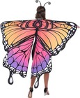 Butterfly Wing Costume For Women - Lace Mask And Headband - Adult Size