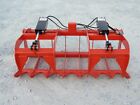 60  Dual Cylinder Root Rake Grapple Attachment Fits Kubota Tractor Loader Qa