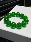 Certified Natural Aaa Burmese High Icy Green 18mm Beads Jade Jadeite Bracelets