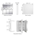 Cyprus 25 1 In  W X 24 5 In  H Assembled Frameless Tri-view Recessed surface Mou