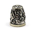 Antique 800 Silver And Gold Thimble With Cherubs Size 8