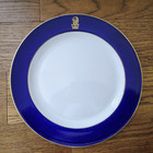 Vintage Ritz-carlton Hotel Ware Cobalt Blue Gold Chop Plate Platter Charger