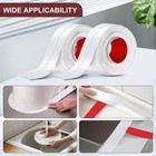 White Caulk Tape 2 Rolls Waterproof Self-adhesive Tub   Wall Sealing Stri