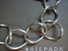 Silpada  925 Sterling Silver Large Link Chain Necklace 18    N1633 Cute Interlock