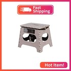 Non-slip Folding Step Stool  Sturdy Safe Enough - Holds Up To 300 Lb - 11 Inch F
