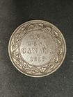 Canada 1917 Large One Cent King George V Canadian Circulated Coin Free Shipping
