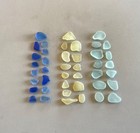 Genuine Beach Sea Glass Sky Blue Yellow Cornflower Surf-tumbled Mendocino Ca