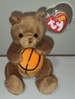 Ty Beanie Baby - Hoops Basketball Bear  6 5 Inch  Mwmts Plush Stuffed Animal Toy