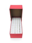 50 Square Cent Coin Tubes W Red Storage Box Long Term Penny Roll Holder Coinsafe