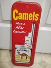  vtg  Camel Cigarettes Tobacco Store Thermometer Tin Sign Advertising 