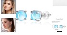 Glamorous Push-back Stud Earrings - 925 Silver   Rainbow Moonstone For Comfort