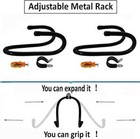 2 Pack Adjustable Plate Hangers wall Mount Plate Display Stands Holders  Black M