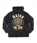 Masonic Black   Gold Trimmed Windbreaker Jacket - 4xl - New 