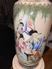 Chinese Famille Rose Porcelain Vase From The Republic Period Turned Into A Lamp