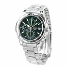 Seiko Snd411p1 Chronograph Green Dial Stainless Steel Men s Quartz Watch New