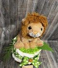 Lion Baby Diaper Cake Shower Gift Centerpiece Newborn Present Jungle Zoo Safari