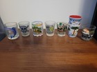 Lot Of 8 Caribbean Souvenir Shot Glasses St Thomas St Lucia Bermuda Aruba Bahama