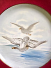 Pirkenhammer 1873-1918 Plate Hand Painted With Snow Geese And Gilded