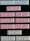 Liberia 1958 President s Visits 42 Imperf Pairs W wrong Flags Sc 368-70  C114-17