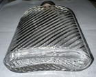 Antique 1927 Pint Hip Whiskey Flask Embossed Universal Pat    Feb 8 Curved Diamond