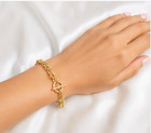 14k Yellow Gold Plated Italian Style Heavy Duty Bracelet Toggle Clasp 8  Inc
