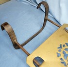 Brass Trivet Wrought Iron Fireplace Hearth Sliding Adjustable Tool Pot Shelf 
