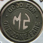 1934 Santa Monica  Ca Municipal Bus Lines Transit Token - California Calif 