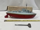 Sutcliffe Fury Clockwork Wind Up Tin Torpedo Boat In Original Box