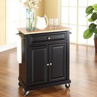 Compact Rolling Cart With Wood Top - Versatile Kitchen Storage   Utility Trolley