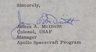 James A  Mcdivitt - Typed Letter Signed 02 03 1971