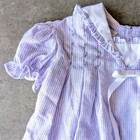 Vintage 70s Polly Flinders Lavender Purple Hand Smocked Dress Size 24m
