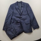 Dkny Wool Suit Mens 38r 38 2 Piece Pants 28x31 Navy Blue Stretch