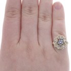 Yellow Gold Eastern Star Ring - 10k Lab-created Gemstones   Enamel Oes Masonic