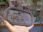Antique Bronze Pin Or Calling Card Or Pen Tray Cherubs Signed By French Artist