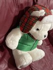 Blip Toys Jingle Christmas Bear Plush  Red Plaid Stuffed Animal Toy 16  Nwt