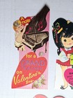 Vtg 1950s Unused Teacher Valentine Cards Lot Cute Animal And Kids 5 Rare Designs