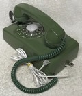 Vintage 1960s Western Electric A b 554 Green Avocado Rotary Wall Mount Telephone