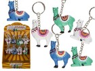 Llama Polyresin Keyring Key Chain Ring Toy   Gift 6cm 3 Colours Blue Green White