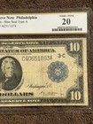 Rare 1914  10 Federal Reserve Note Philadelphia Pa Fr  915a Pcgs Vf20