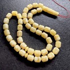 Pressed Amber Tasbih 45 Worry Beads 13x10mm Milky Handmade 41 77g