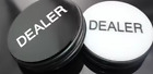 3  Diameter Poker Dealer Button  white   Black 