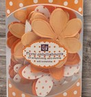 Prima Marketing Orange Floral Flower Embellishments Scrapbooking Crafts New