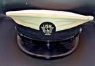 Vintage U s  Navy Enlisted Combination Cap     White Cover Hat Usn Military