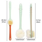 15 7in Adjustable Long Handle Bath Body Brush Soft Back Shower Washing Scrubber